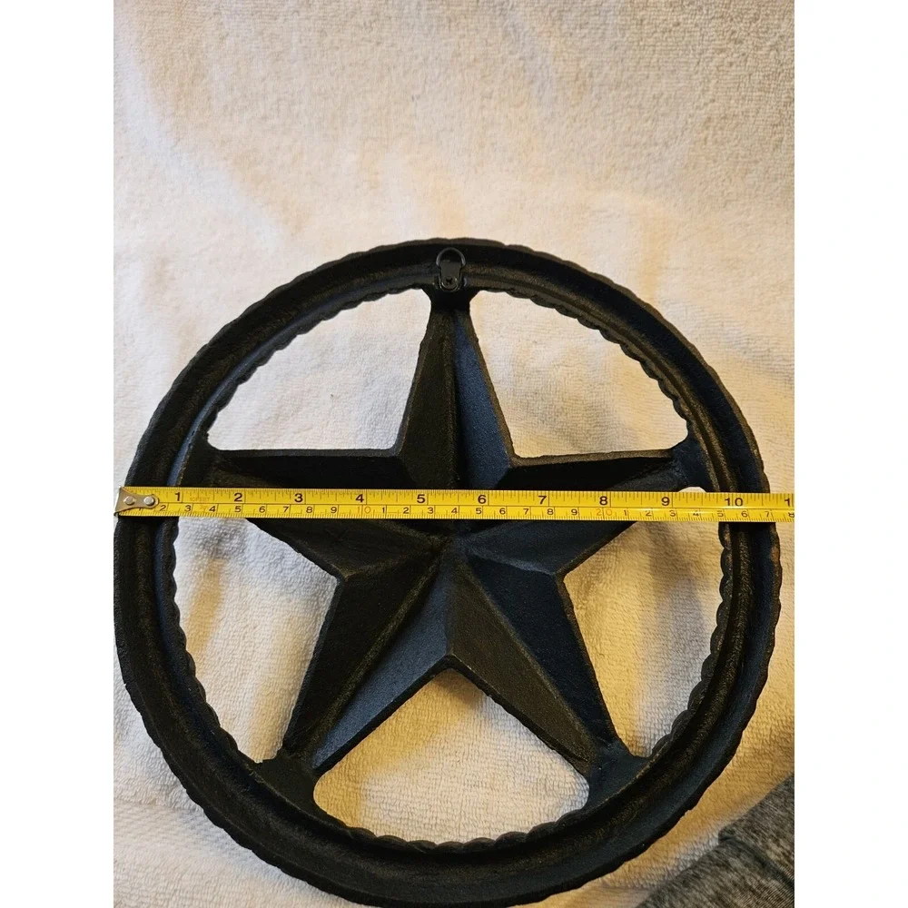CAST IRON WALL HANGING BARN STAR Nautical Rustic Decor 10.5 Inches